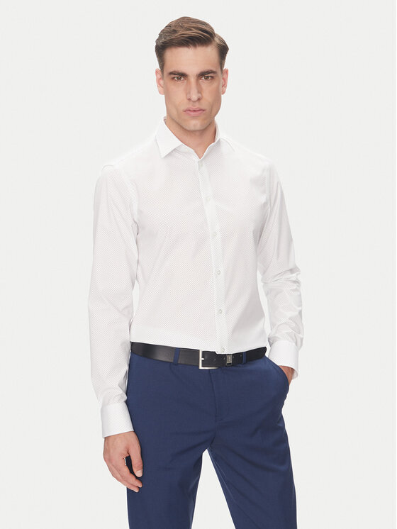 

Рубашка облегающего кроя LV019EU029 Calvin Klein, белый