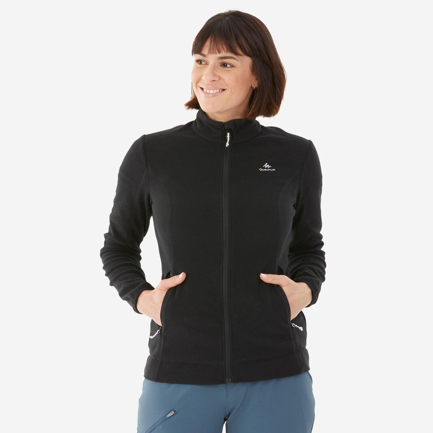 

Флисовая куртка Decathlon для походов Quechua, черный