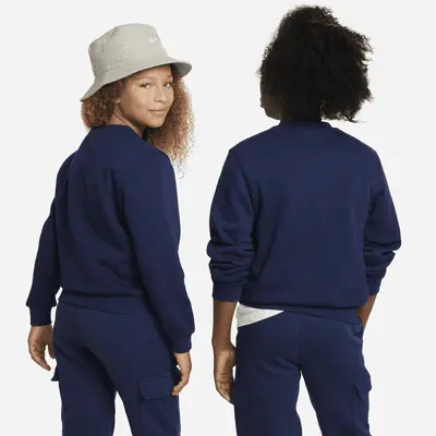 Толстовка Nike Sportswear Club Fleece, цвет Midnight Navy/White — фото 2