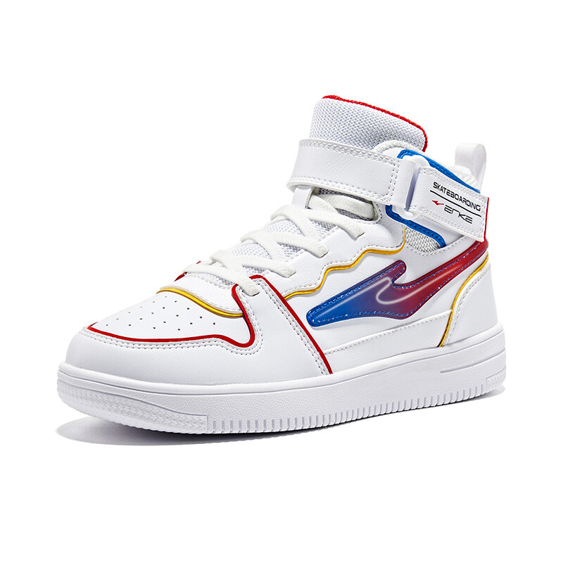 Детские кроссовки для скейтбординга Kids High-top White/Red Erke Kids, белый/красный — фото 2