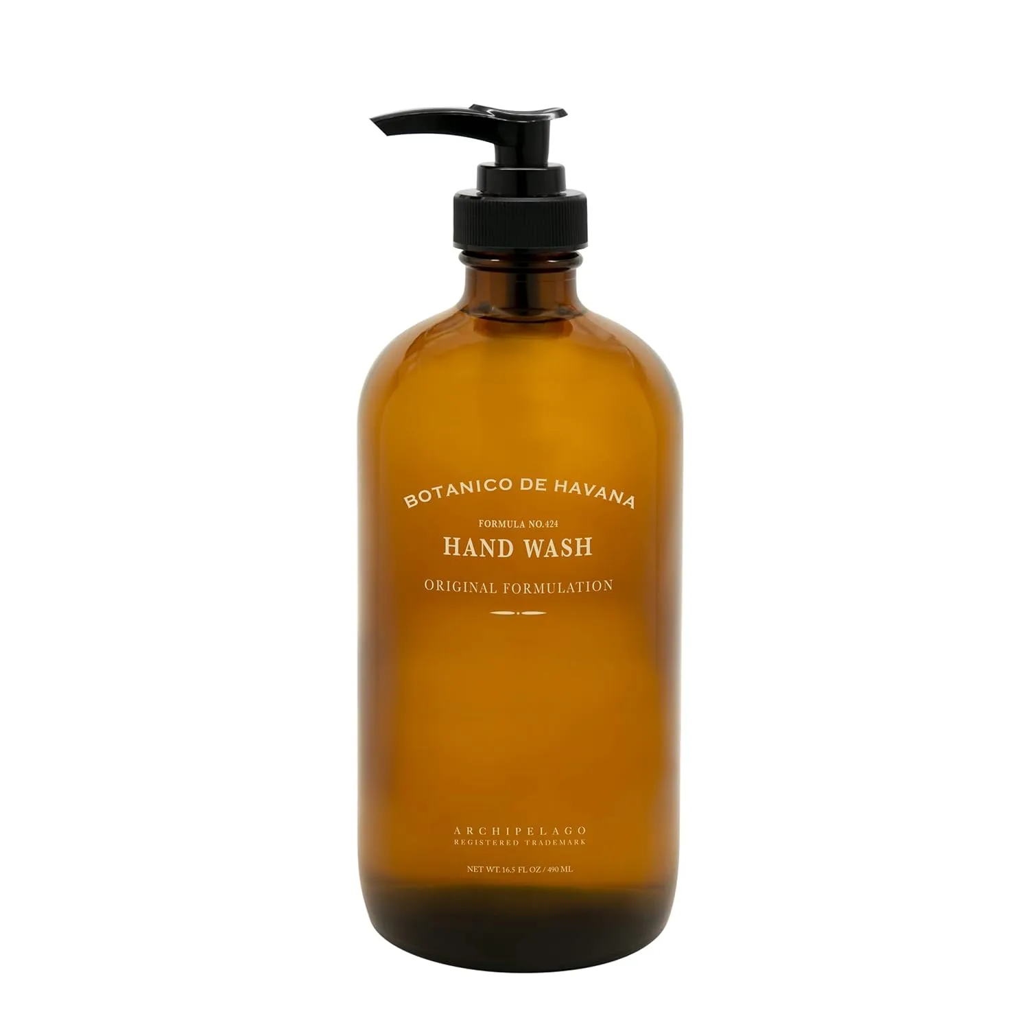 Жидкое мыло для рук Archipelago Botanicals Botanico de Havana, увлажняющее мыло для ежедневного использования с дозатором, подходит для кухни или ванной комнаты, 16,5 жидких унций. 488 мл (1 шт.), orange