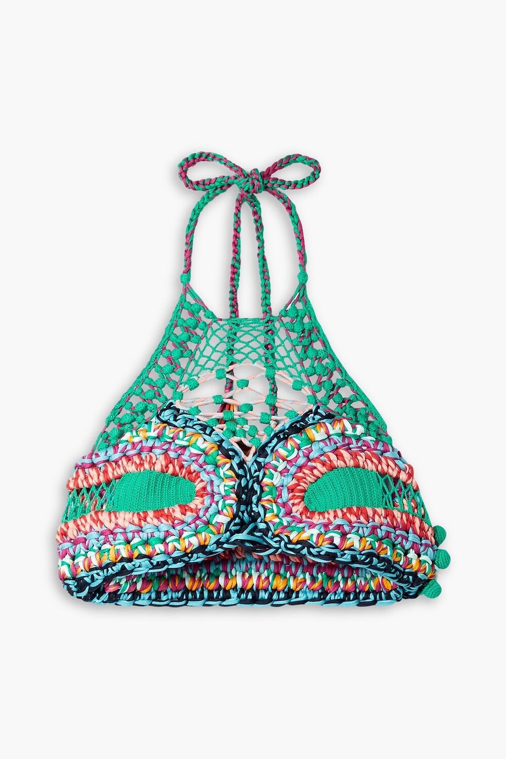 

Укороченный топ с открытой спиной, связанный крючком. ETRO, синий