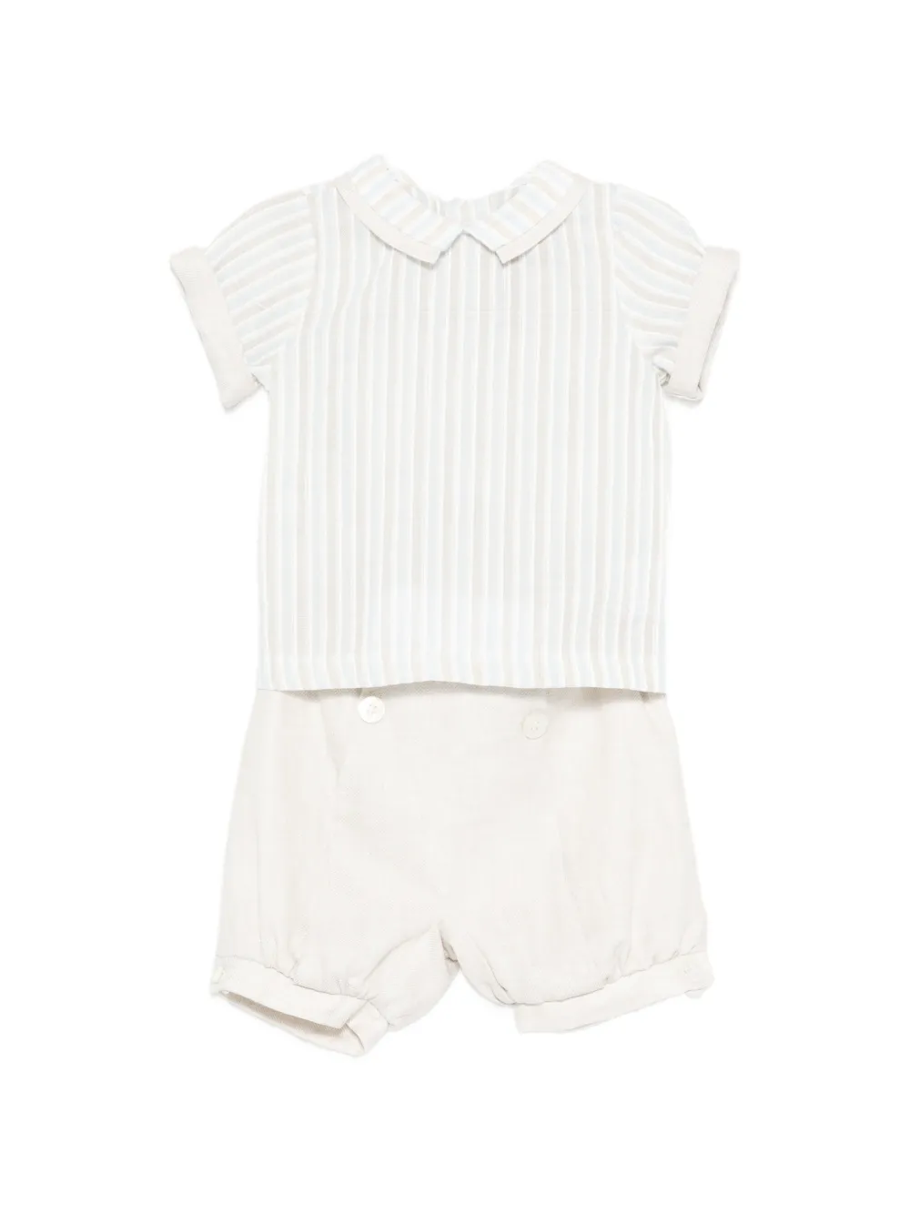 

Детская одежда в полоску с воротником La Stupenderia, бежевый