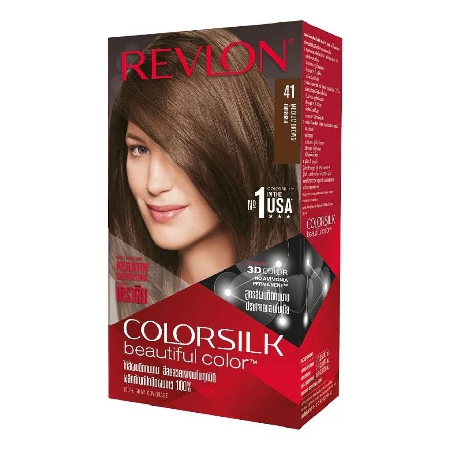 

Revlon Colorsilk Красивый цвет с кератином №41 Средне-коричневый, Red