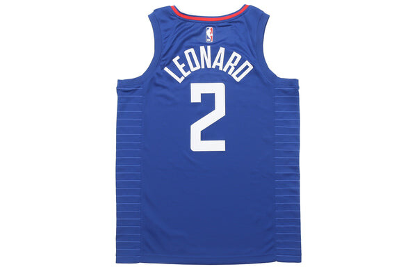 Спортивная футболка nba sports basketball jersey sw fan edition los angeles clippers leonard 2 blue Nike, синий — фото 2