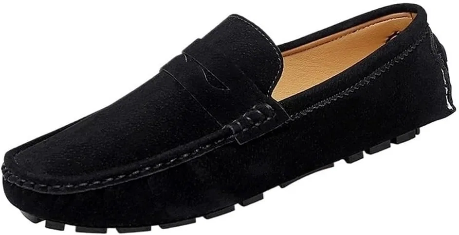 Лоферы замшевые Men’s Slip-On Vintage Loafers, черный DHFIRUFSHLO