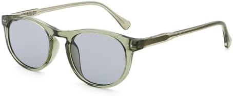 

Солнцезащитные очки из ацетата, модные, с защитой от УФ-излучения UV400, женские, коричнево-зеленые, унисекс, круглые, для мужчин, подарочные товары MTZJH, Green With Grey