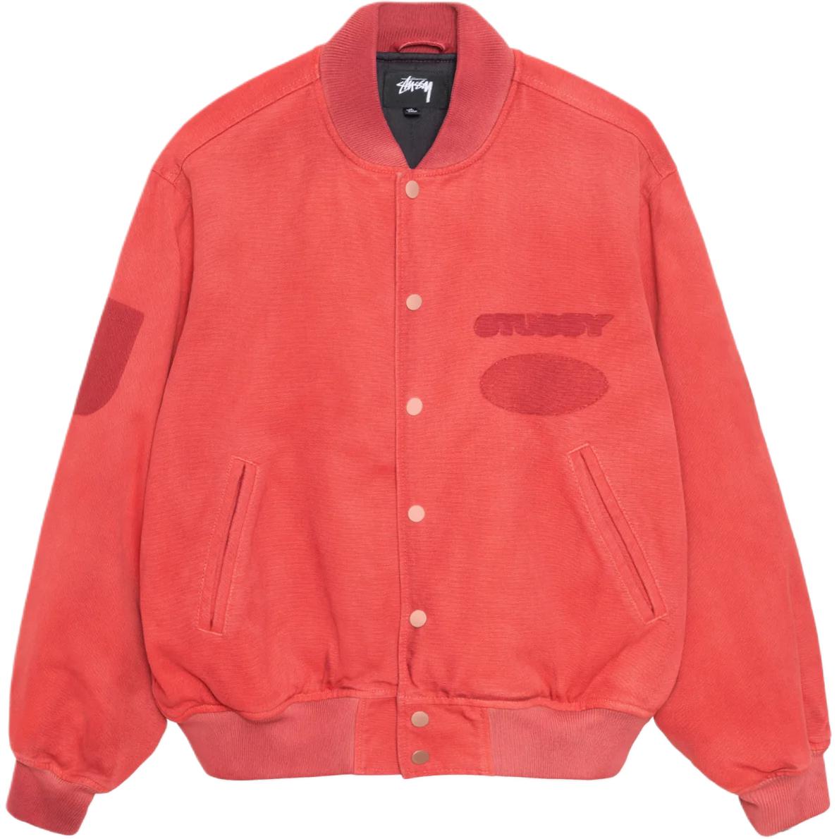 

Stussy Куртка-варенка с принтом в виде логотипа-призрака, Red