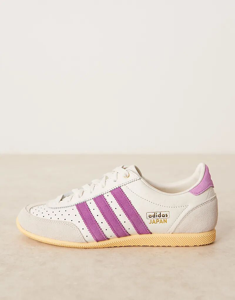 Кроссовки adidas Originals Japan в цветах: белый, насыщенный лиловый, оранжевый — фото 2