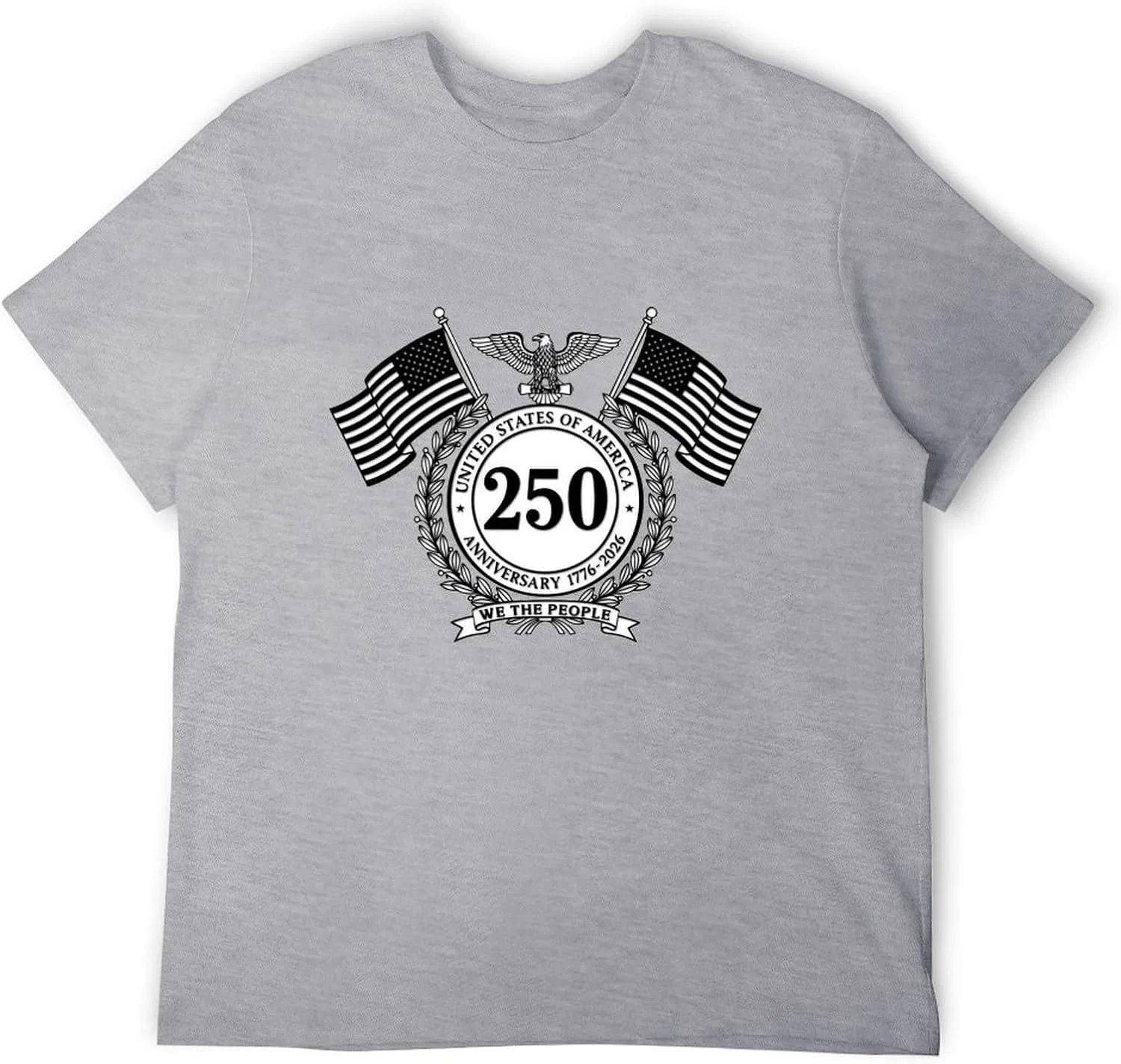 Футболка мужская хлопковая, America's 250th Anniversary, цвет Gray-style-5 — фото 4
