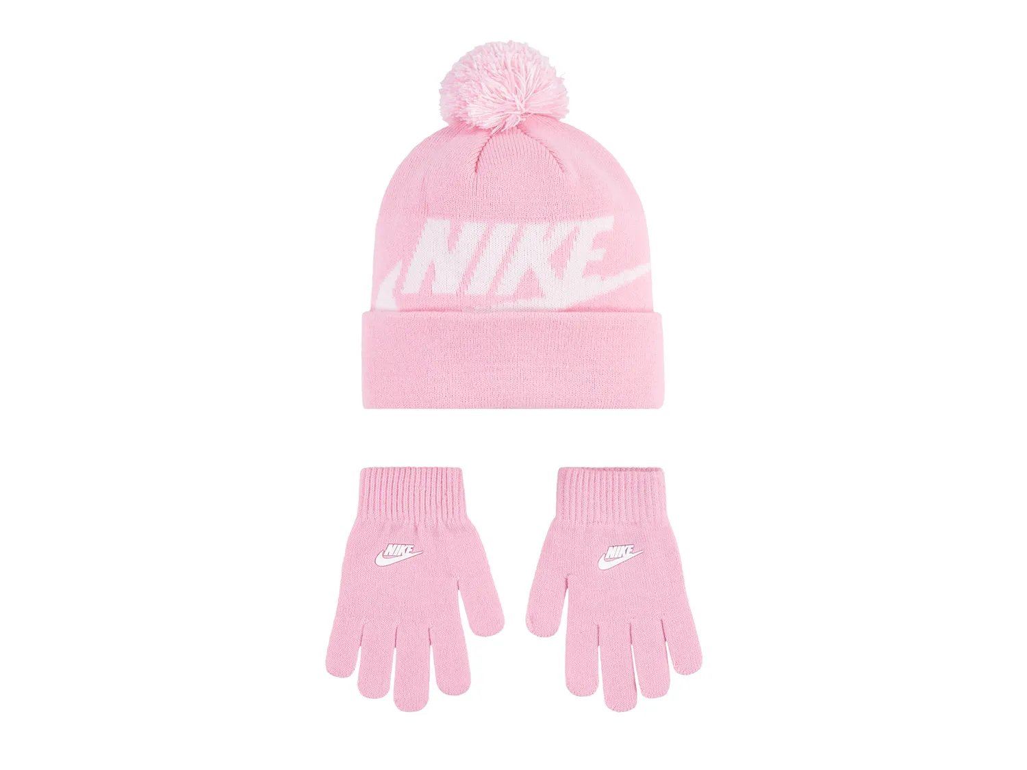 

Перчатки Nike Swoosh Pom Beanie & Gloves, светло-розовый