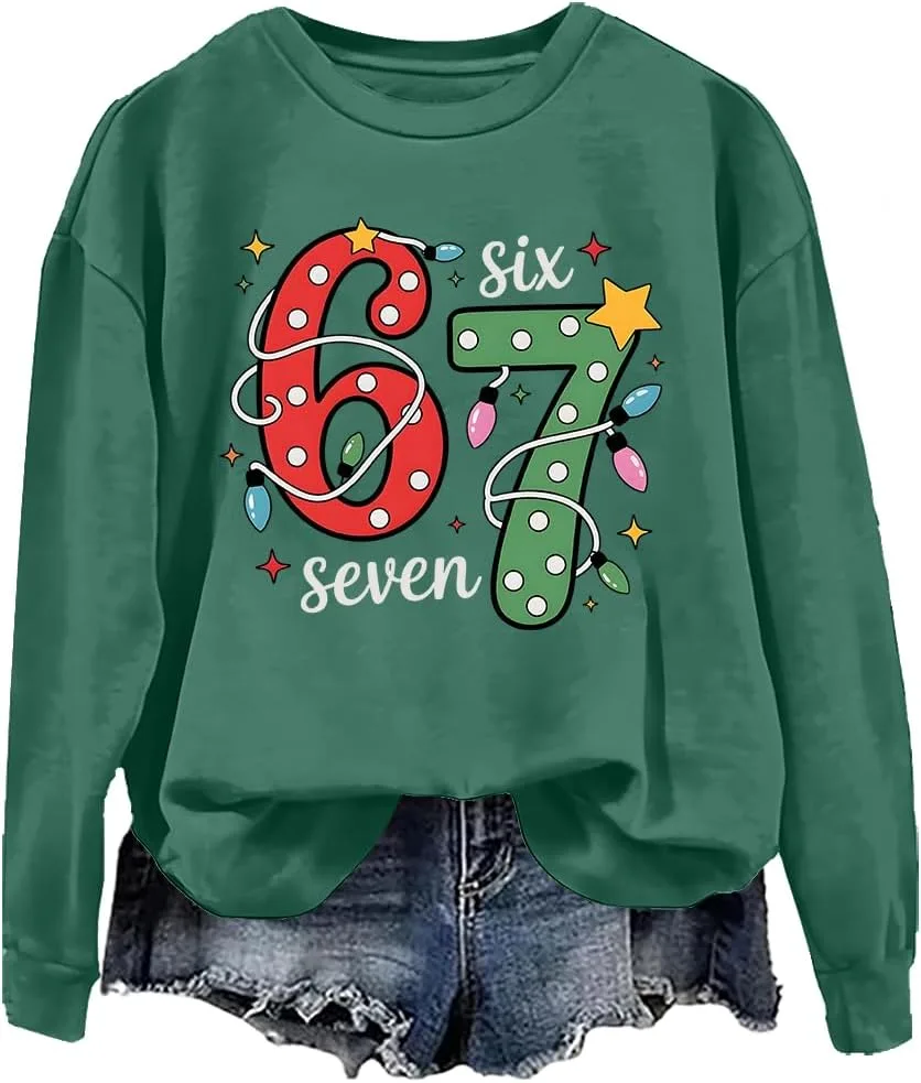 

Толстовка Six Seven Christmas, 6 7 Meme woati