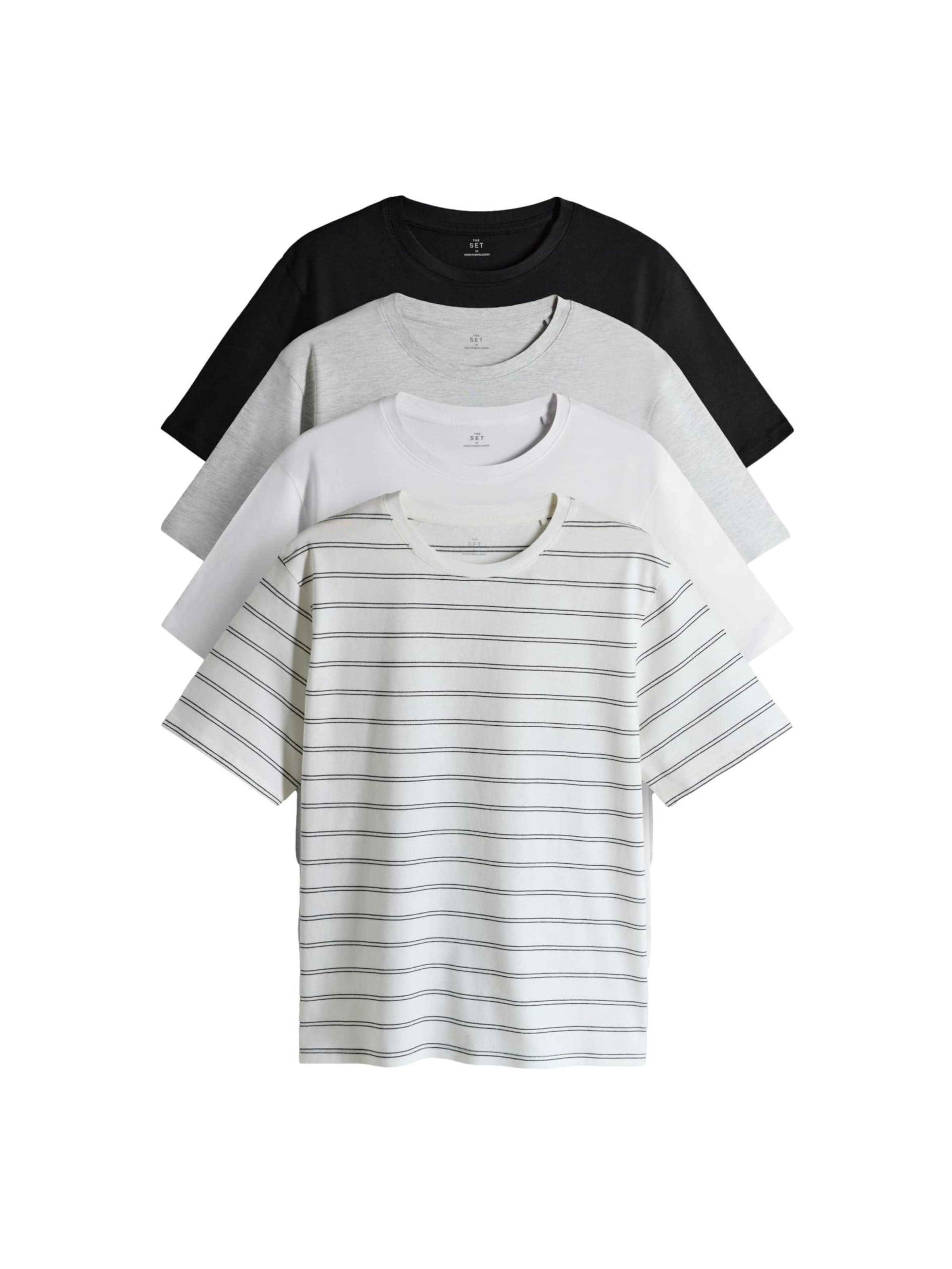 

The Set Футболка в крапинку, цвета Mottled Grey, Black, White, Off White, Белый, The Set Футболка в крапинку, цвета Mottled Grey, Black, White, Off White