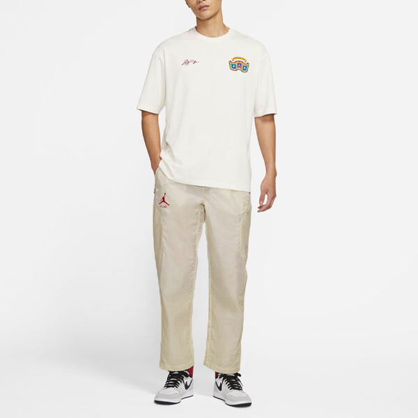 Спортивные штаны Air Jordan Brand x OFF-WHITE Crossover Logo Printing Casual Sports Pants Khaki, хаки — фото 3