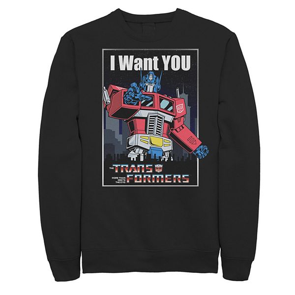 

Мужская флисовая толстовка transformers optimus prime i want you Licensed Character