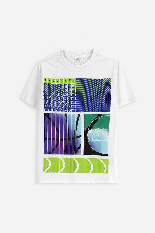 

Детская хлопковая футболка Coccodrillo, белый