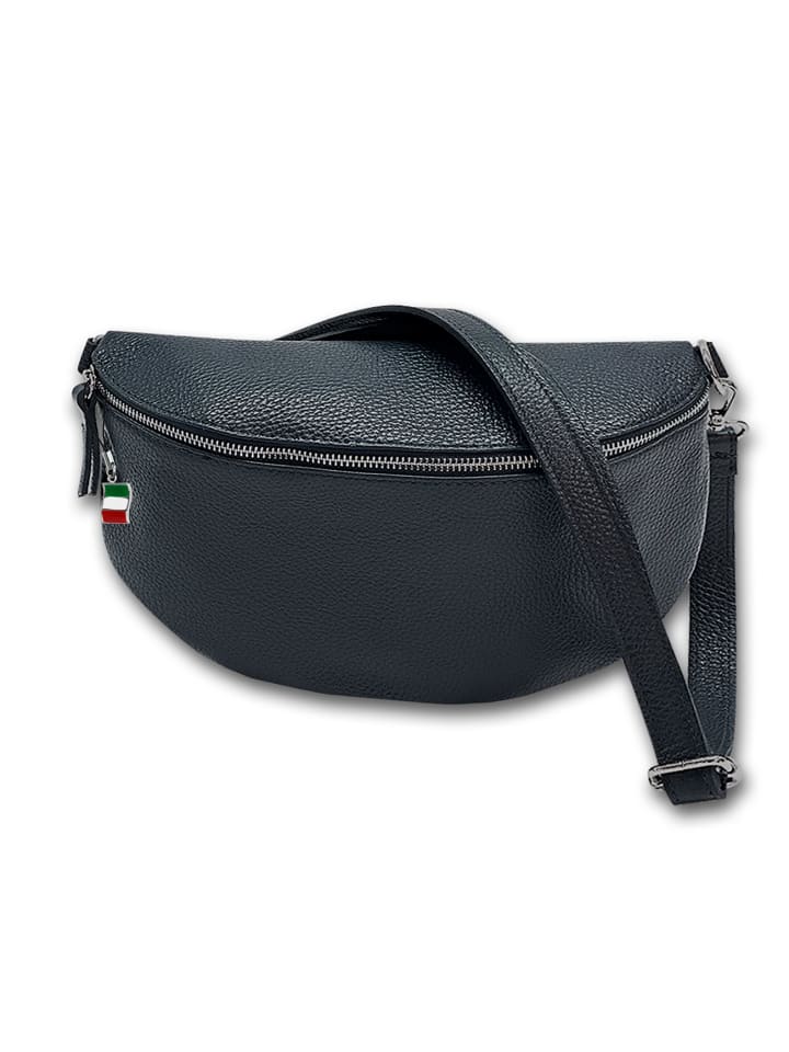 

Кожаная поясная сумка Florence, темно-синяя, примерно 29 см Florence