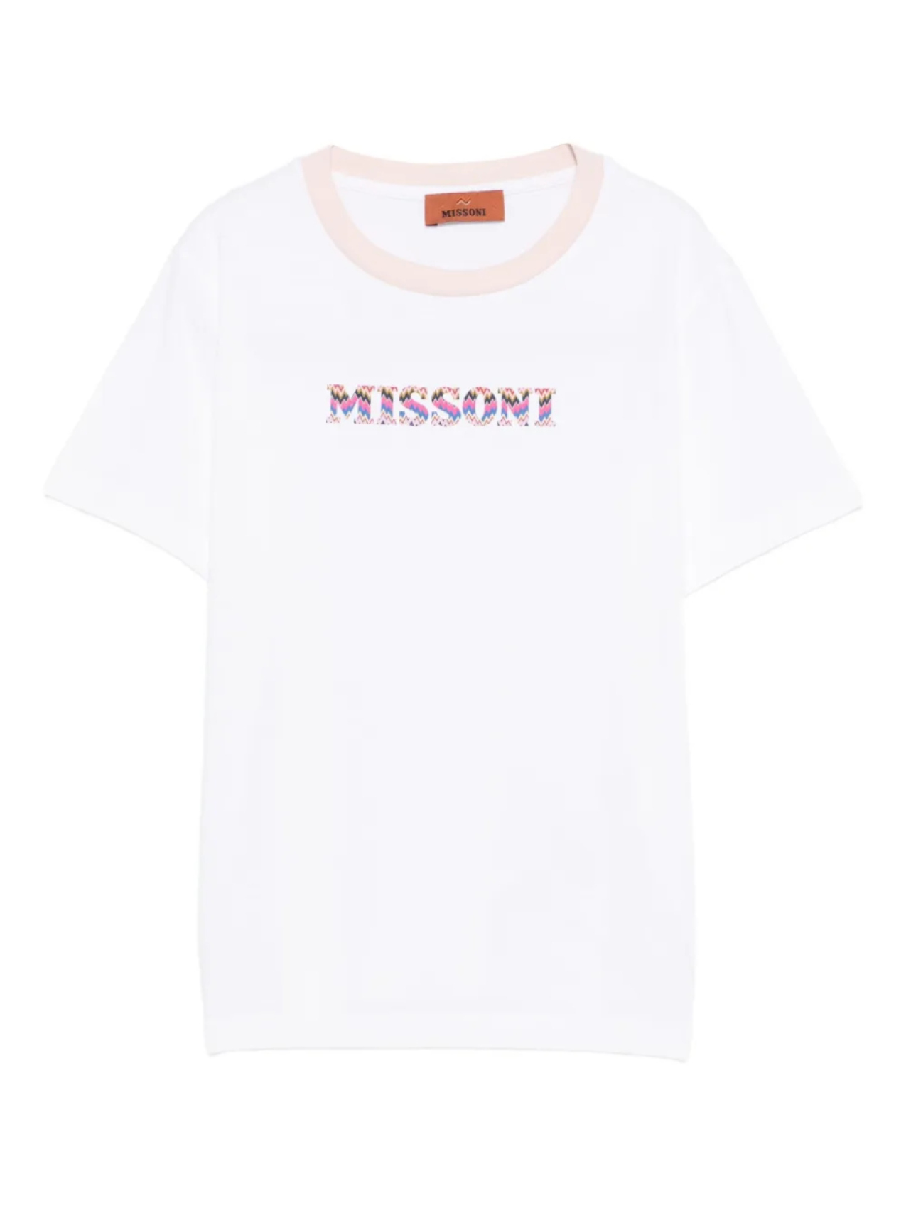 

Футболка с логотипом Missoni Kids с зигзагообразным узором, белый