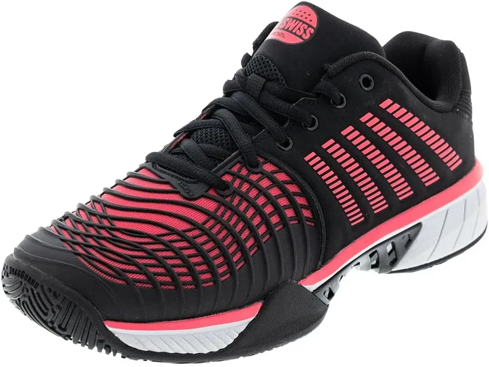 Кроссовки для тенниса и падел K-Swiss Hypercourt Express 2, Black Micro Chip Neon Lava