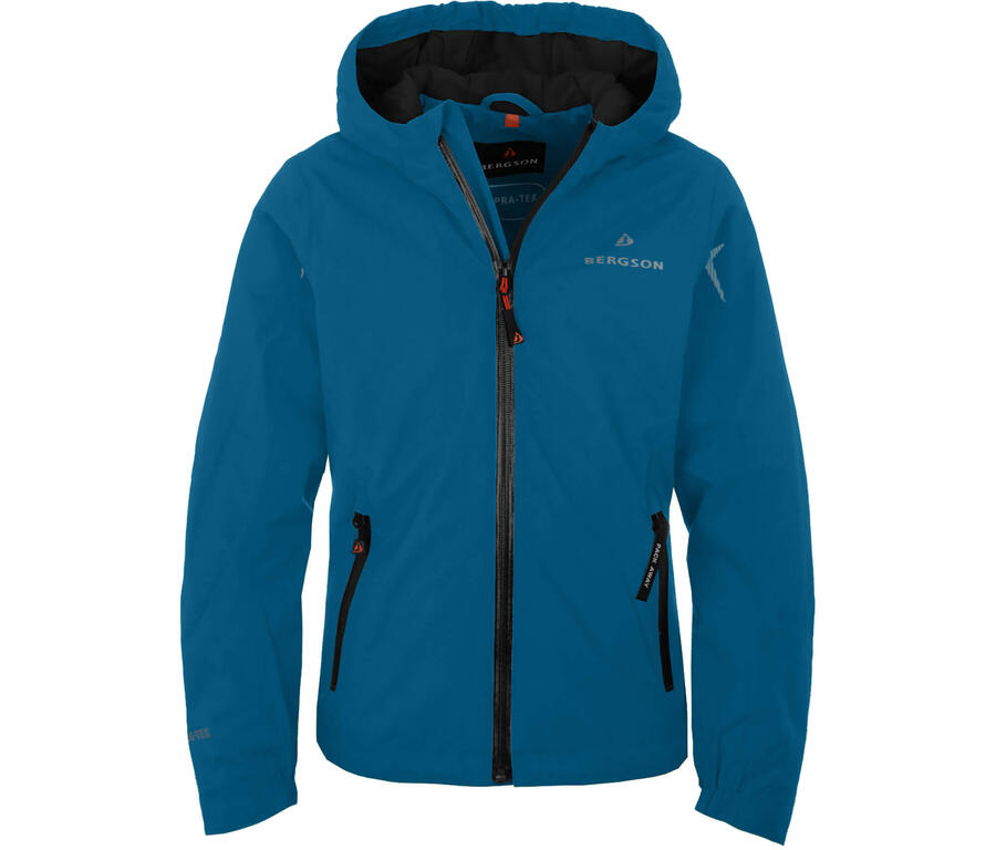 

BERGSON Легкая утепленная куртка-дождевик, водонепроницаемость 12000 мм водяного столба, синяя