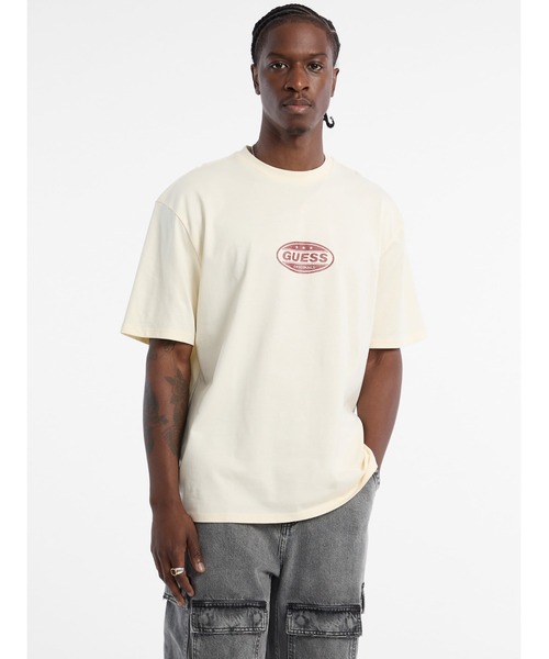 

Футболка с логотипом, крой regular fit Guess Originals, белый