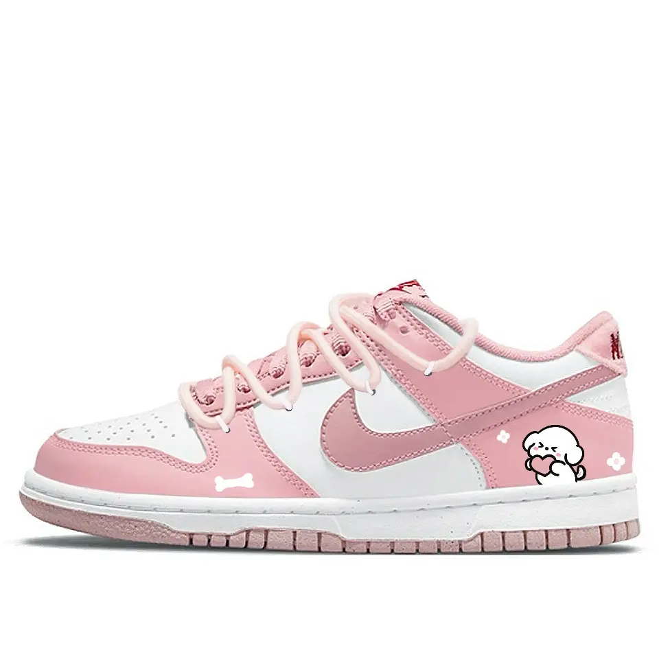 

Nike Детские кроссовки для скейтбординга Dunk Pink Velvet с нескользящей подошвой и износостойкими подошвами для подростков