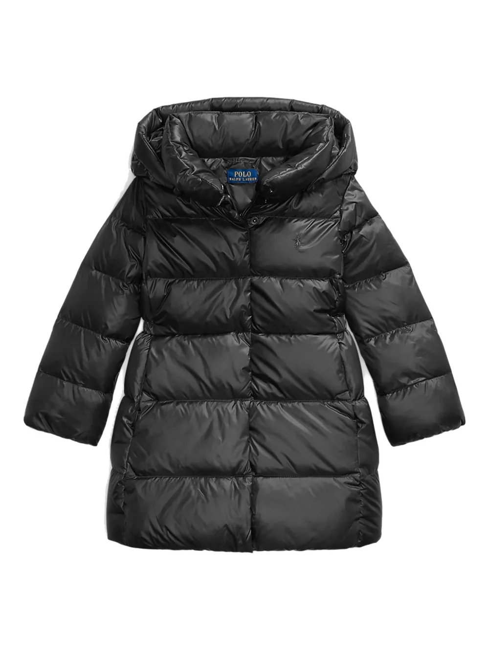 

Пуховик с капюшоном POLO RALPH LAUREN KIDS, черный