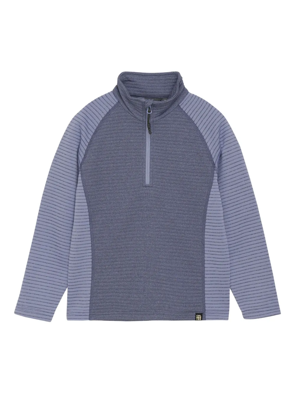 

Топ с воротником на молнии и вставками в рубчик COLOR KIDS, серый