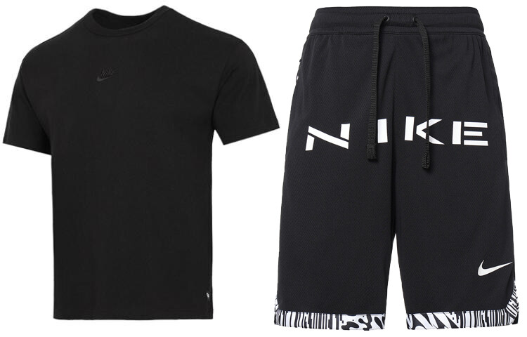 

Повседневный спортивный мужской спортивный костюм черный Nike, черный