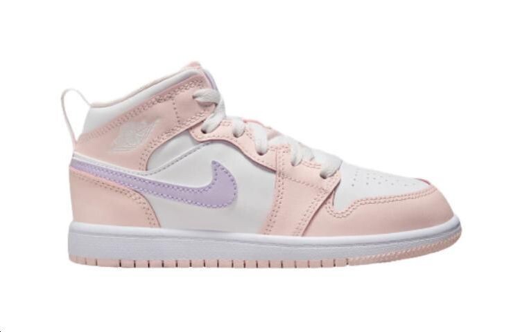 Кроссовки Kids 1 Mid "Pink Wash" Jordan, розовый/фиолетовый — фото 2