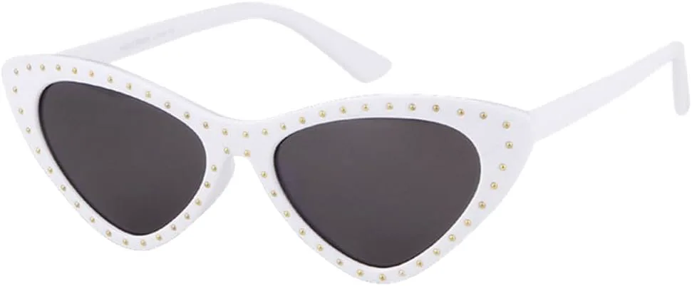 

Женские ретро-солнцезащитные очки MUTYNE «Кошачий глаз» с красной оправой и заклепками, забавные очки для активного отдыха, солнцезащитные очки UV400, C3