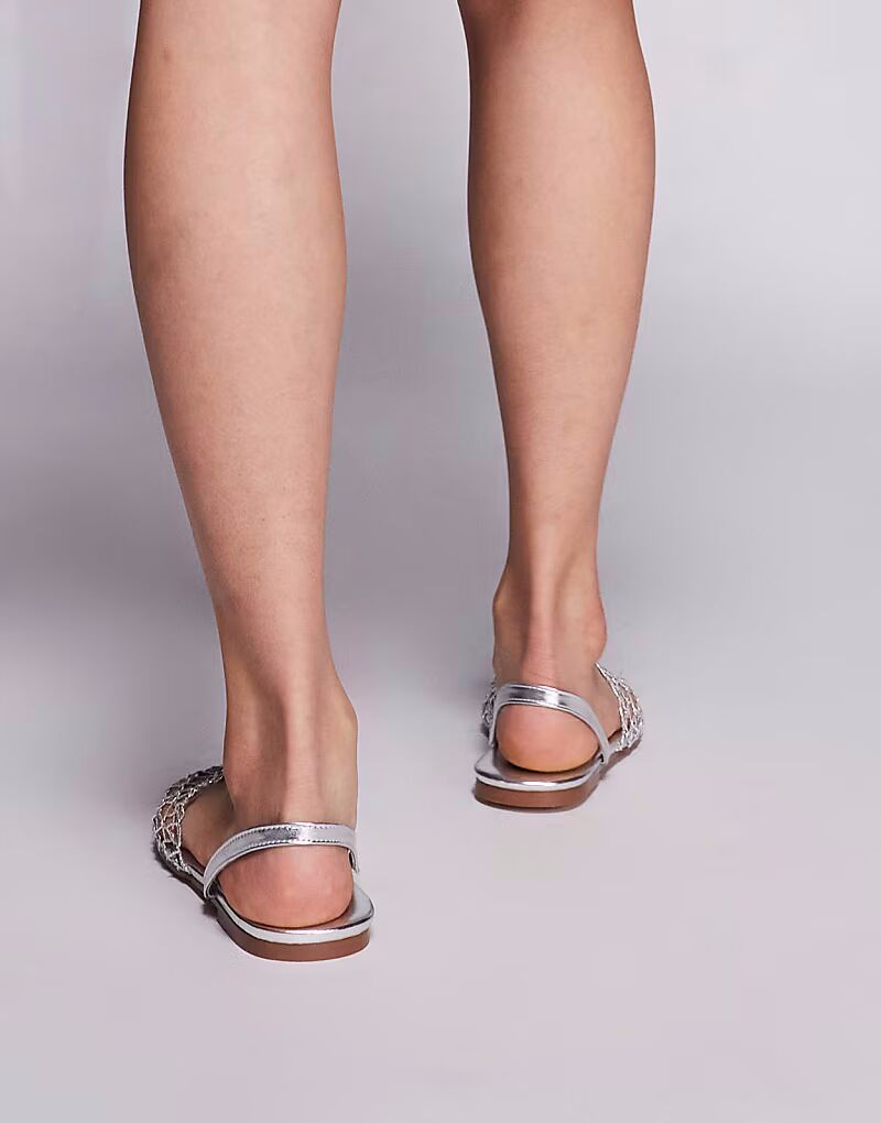 Туфли Simmi London Avianna в сетку серебристого цвета SIMMI Shoes — фото 4
