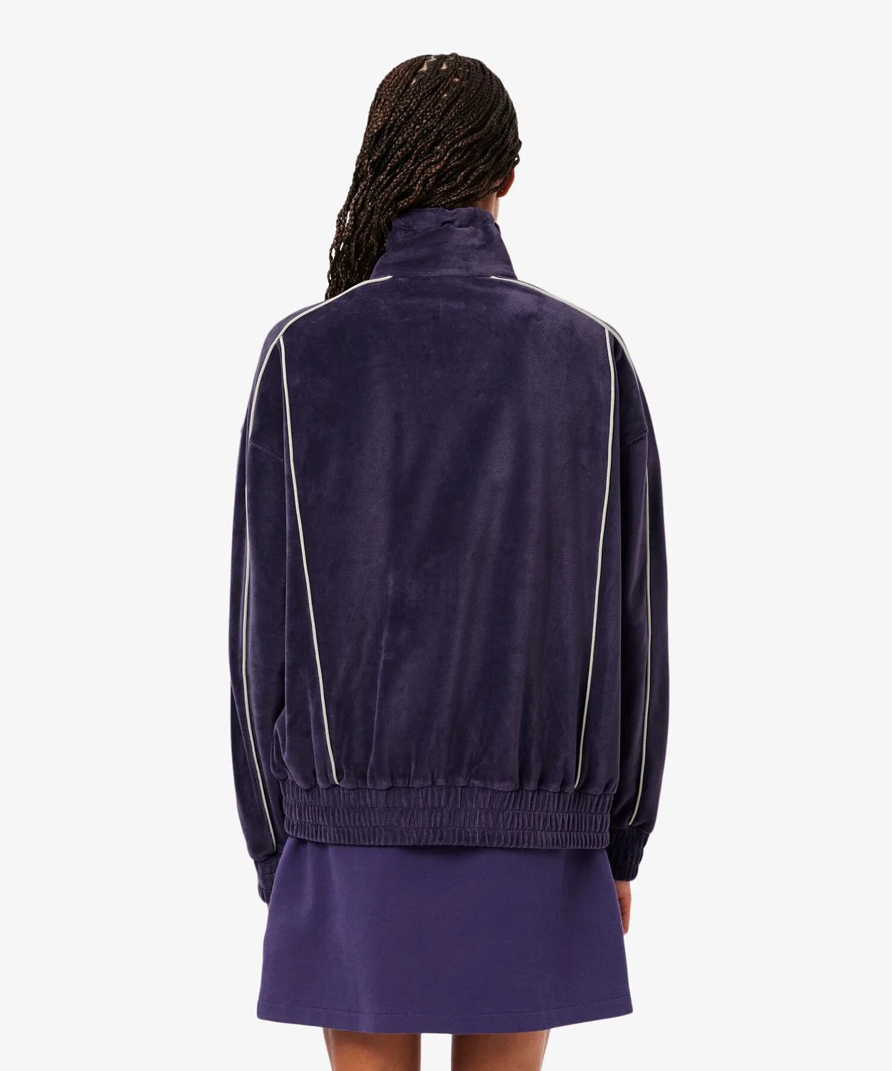 Куртка-трактор Nike Oversize Fit, велюровая, тёмно-синяя — фото 2