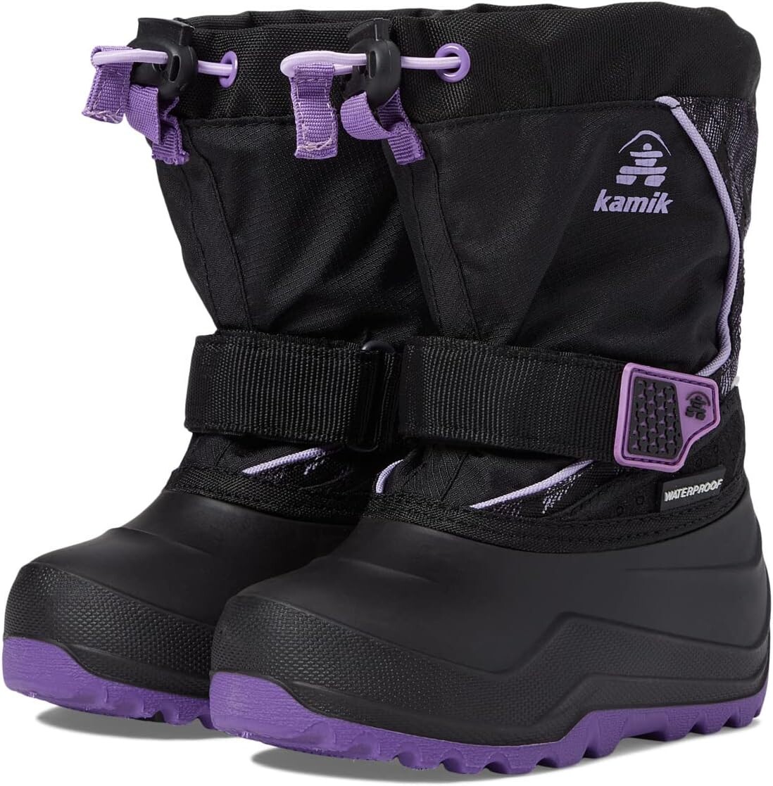 

Зимние ботинки Snowfall P Kamik, цвет Black/Purple