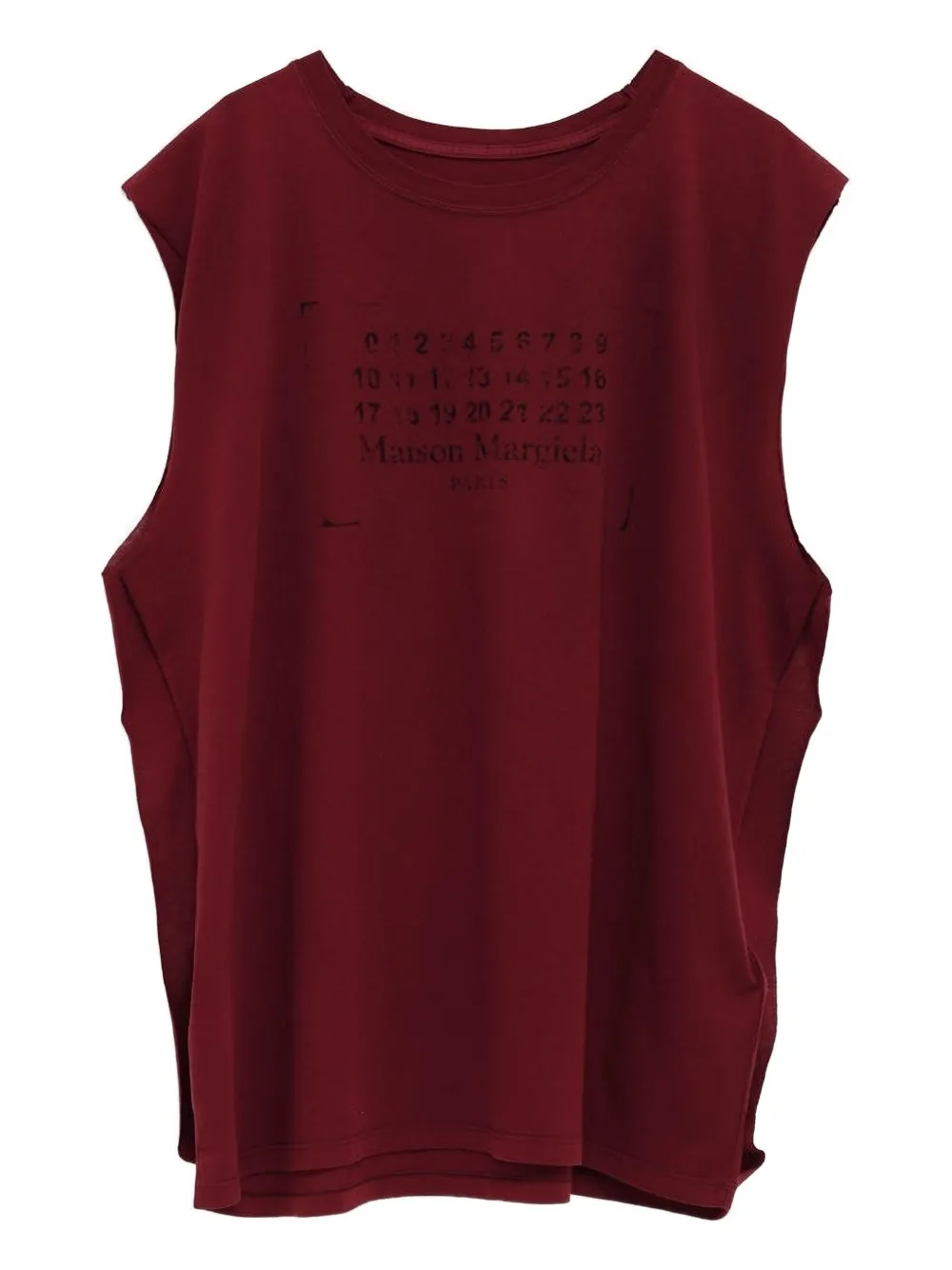 

Хлопковый топ без рукавов MAISON MARGIELA, красный