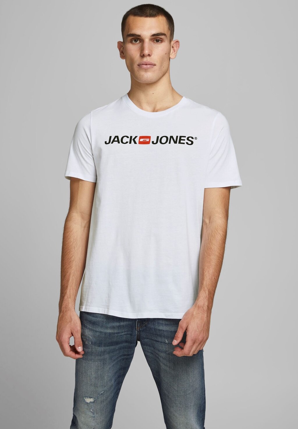 

Футболка с принтом JJECORP LOGO CREW NECK Jack & Jones, белый