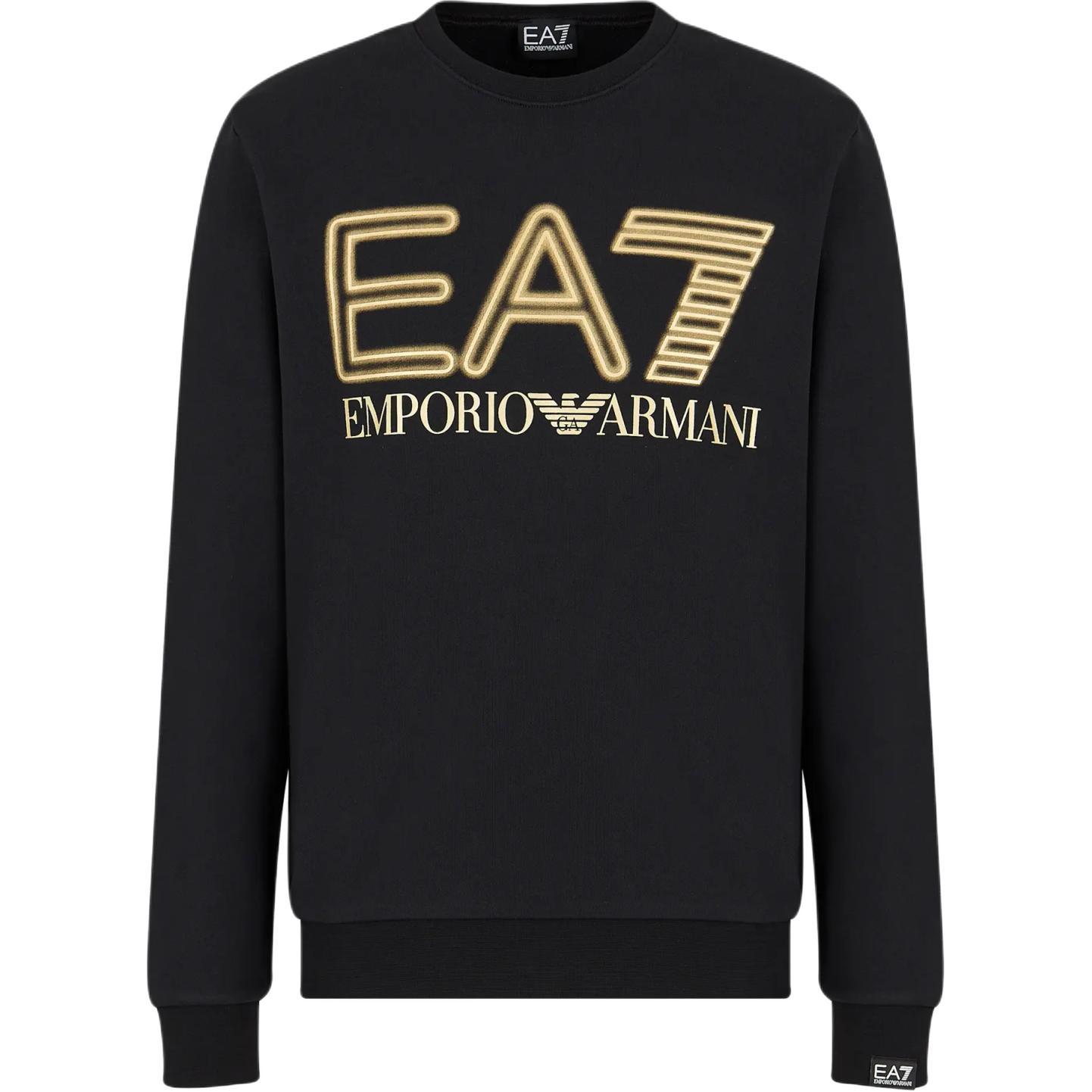 Emporio Armani Мужская толстовка EA7 SS24, черная — фото 3