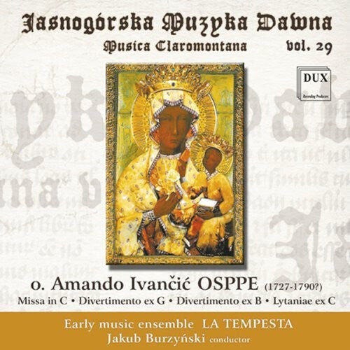 

CD диск Osppe / La Tempesta / Burzynski: Musica Claromontana 29