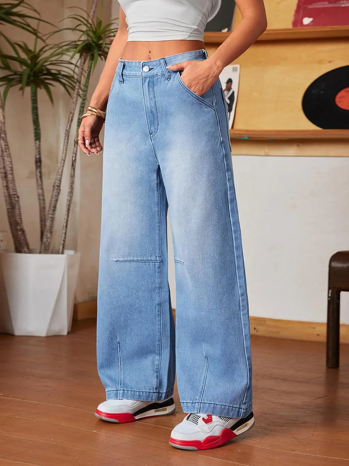 Женские джинсы Baggy Straight Leg в стиле Casual Boyfriend — фото 4