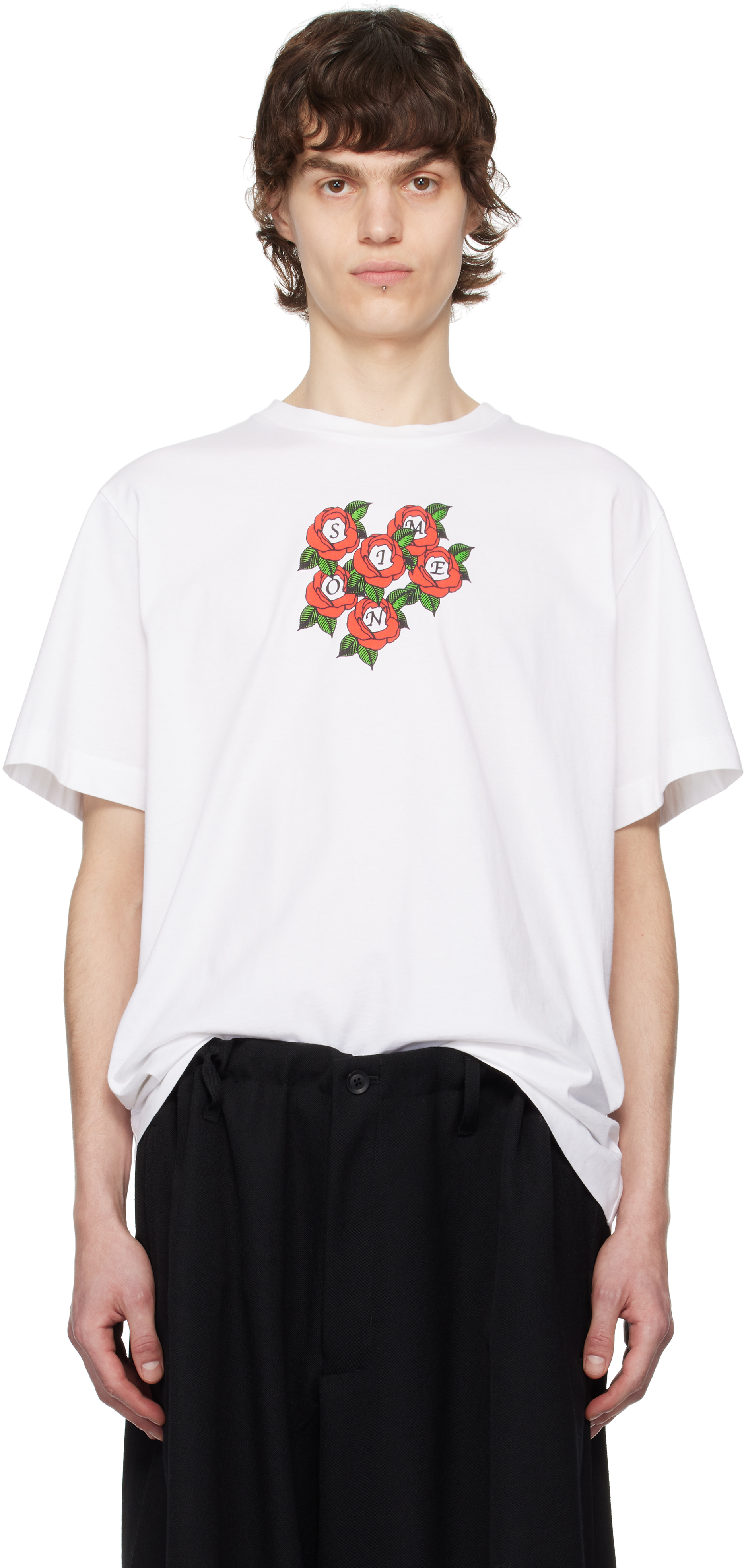 

Футболка с коротким рукавом и принтом логотипа Cluster Rose Simone Rocha