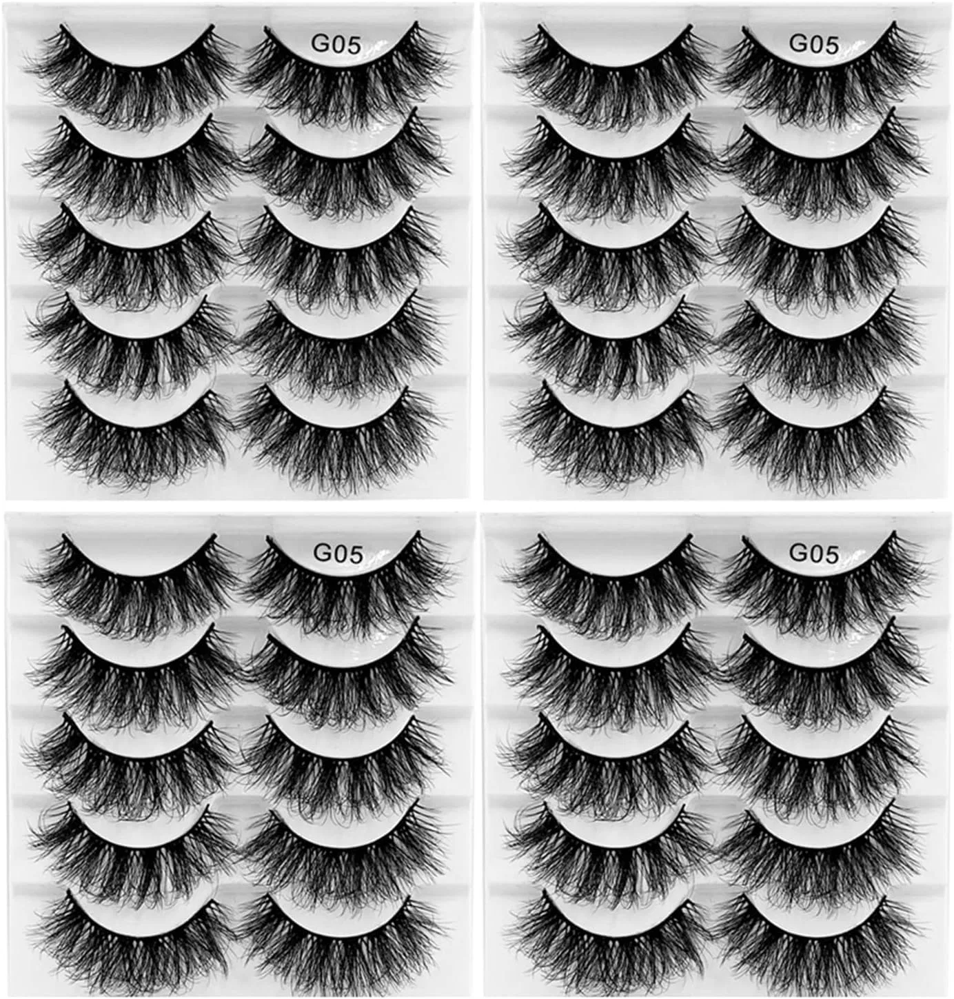 Ресницы накладные 8D Curl Lush Strip Super Fluffy, GUCEE, 20 пар, 4 коробки, G05
