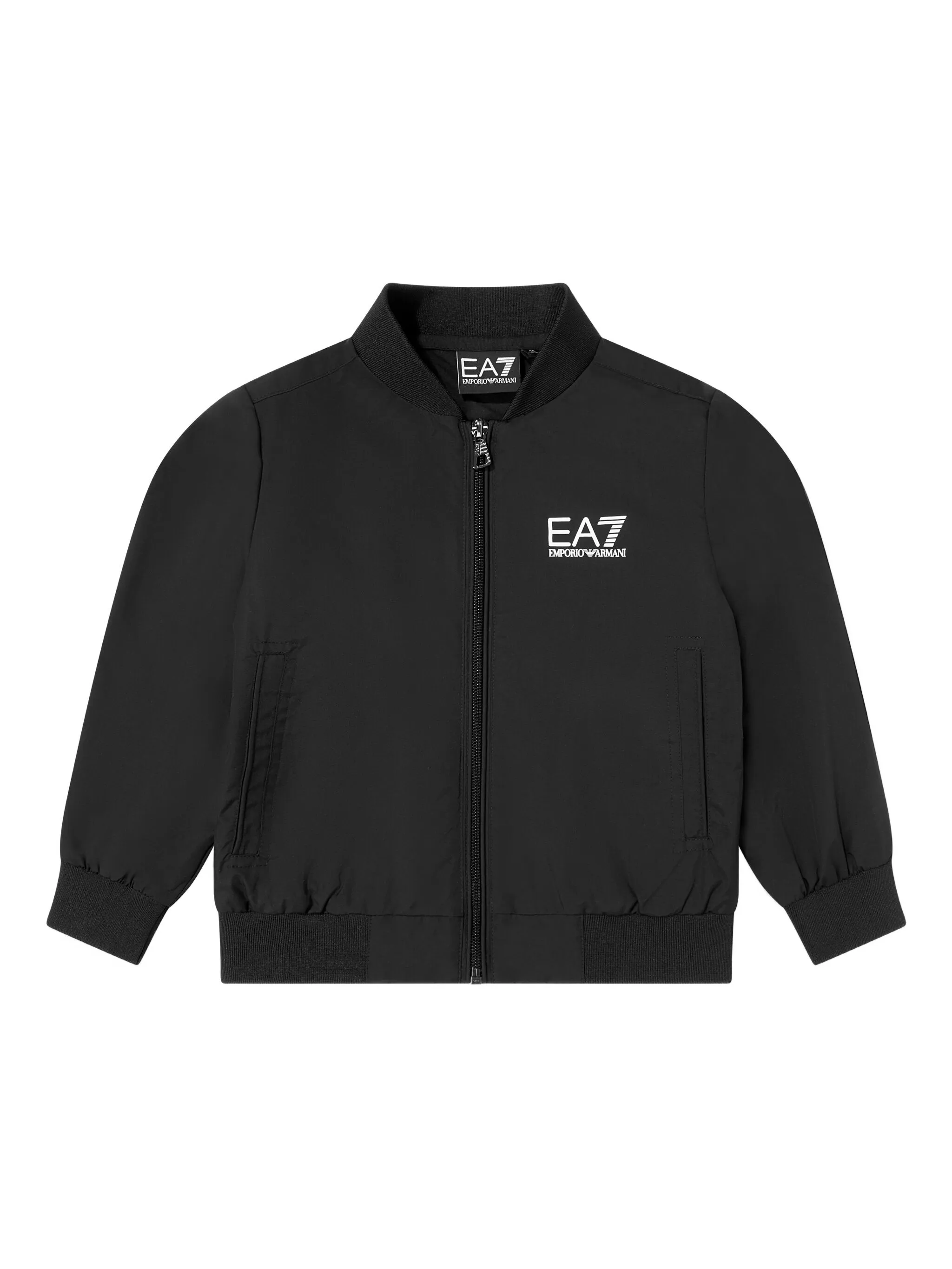 

Куртка на молнии с логотипом Emporio Armani Kids, черный