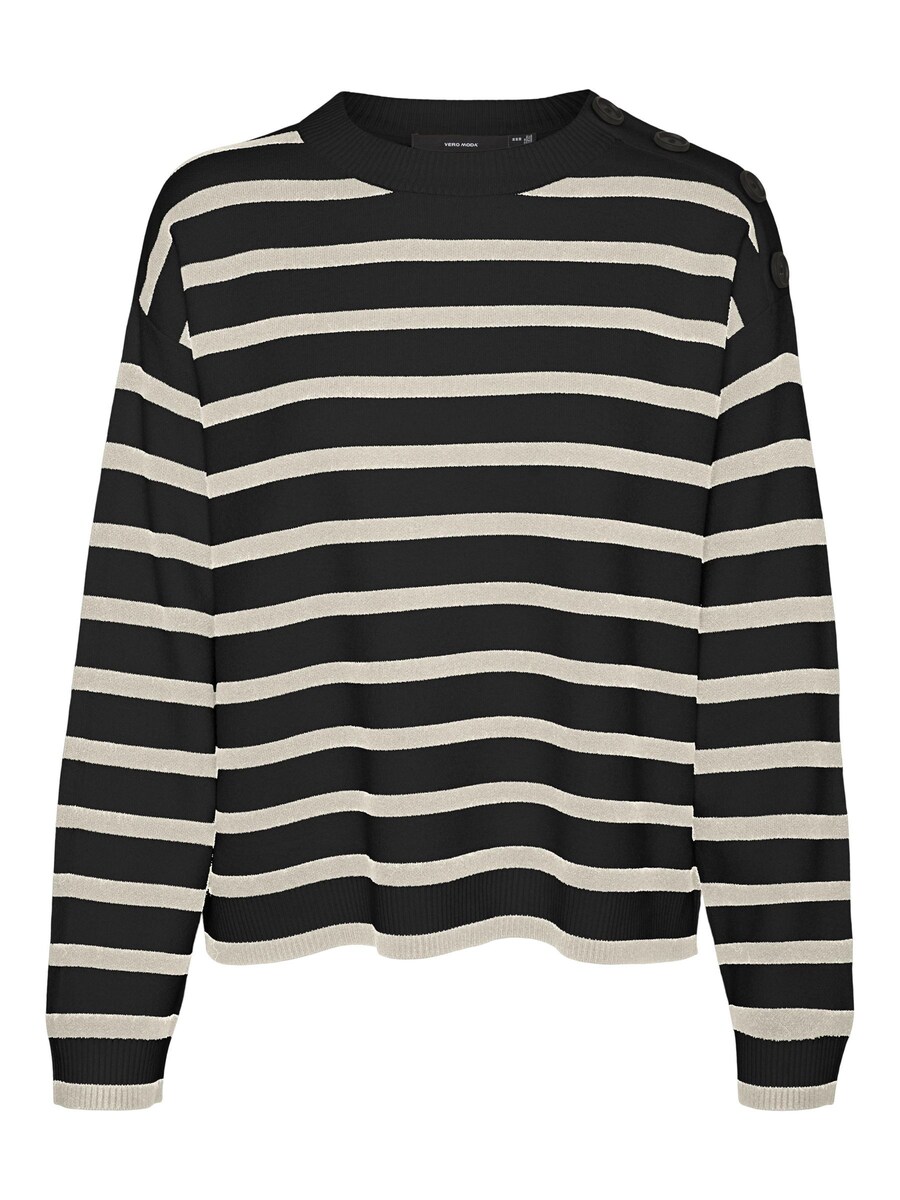 

Тонкий вязаный свитер VERO MODA Sweater SABA, черный