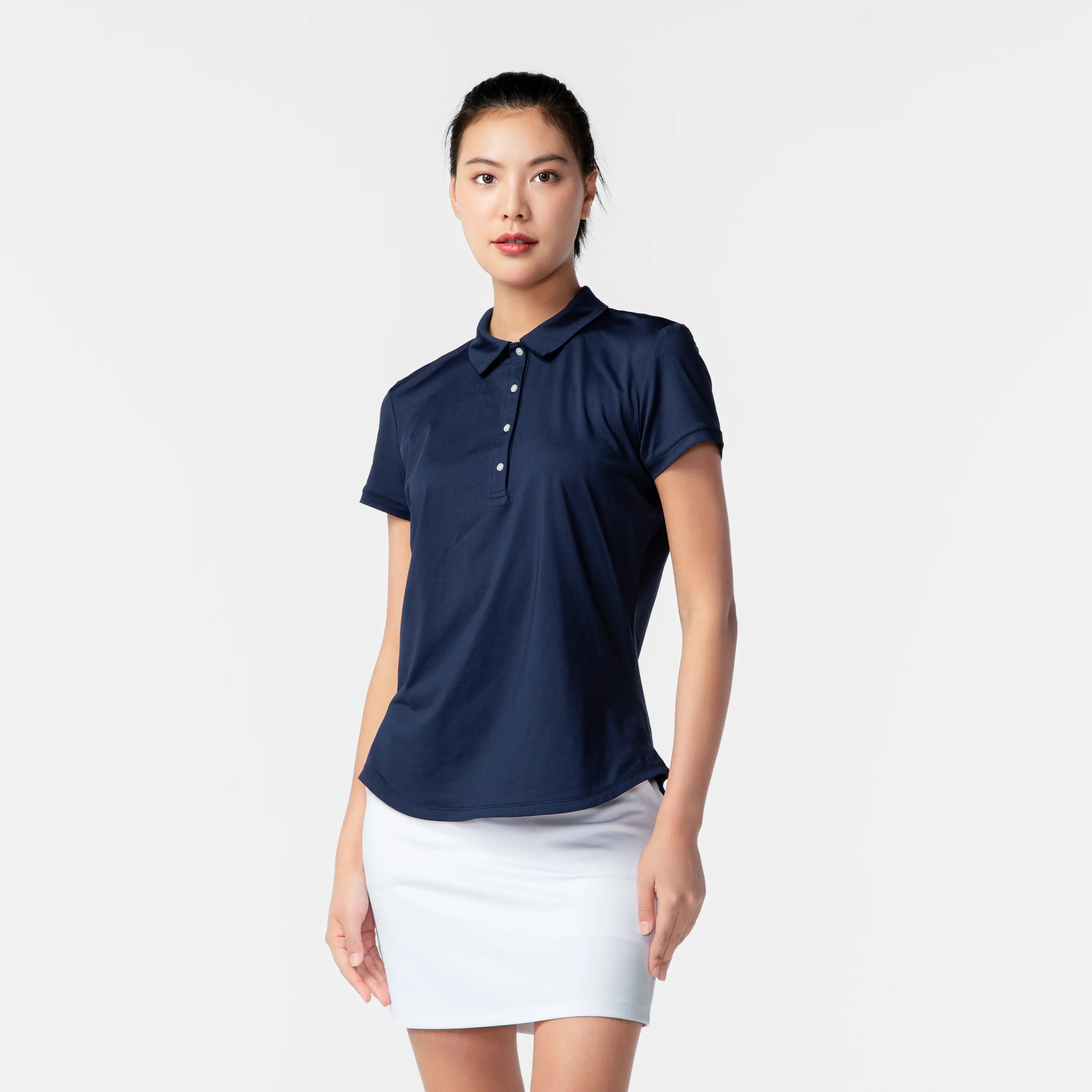 

Женская поло для гольфа Inesis WW500 тёмно-синяя