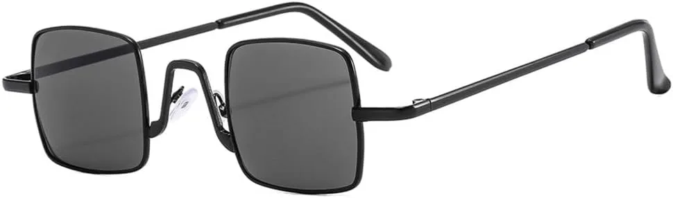 

Винтажные квадратные солнцезащитные очки для женщин и мужчин в стиле ретро с зеркальными линзами, металлическая оправа, модные, конфетного цвета MUTYNE, Black