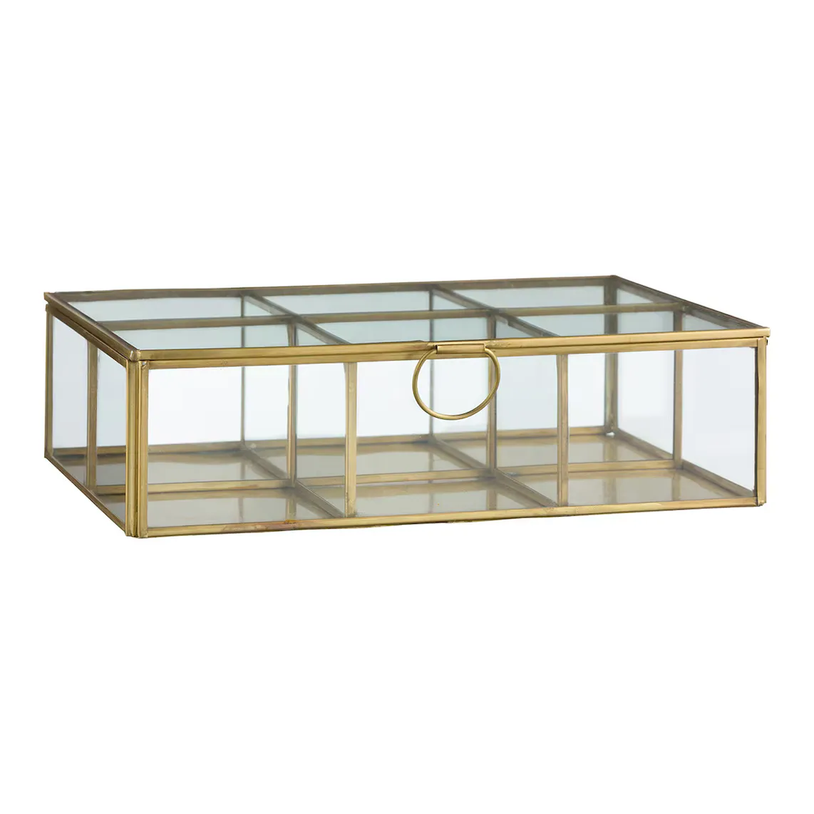 

Декоративная шкатулка с отделениями Gold Essential El Corte Inglés, прозрачный/золотой