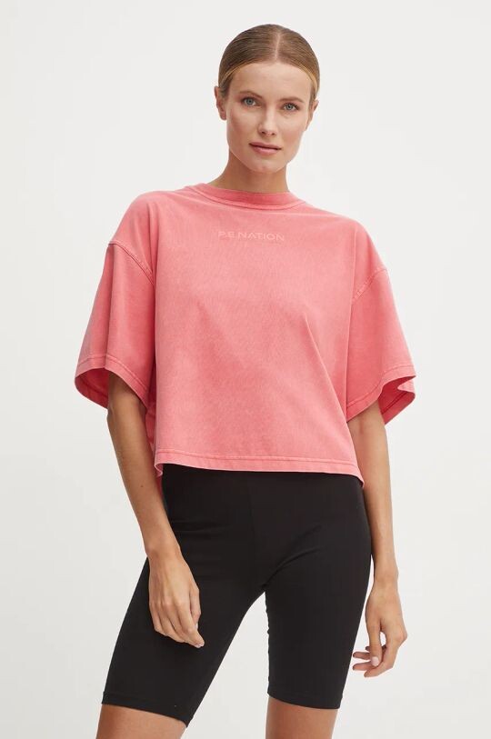 

Хлопковая футболка Nomad Boxy Tee P.E Nation, розовый