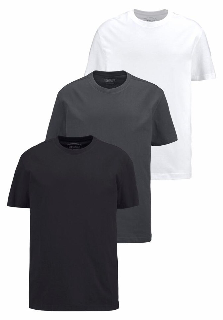 

Классическая футболка Man's World Shirt, цвет anthracite/black/white