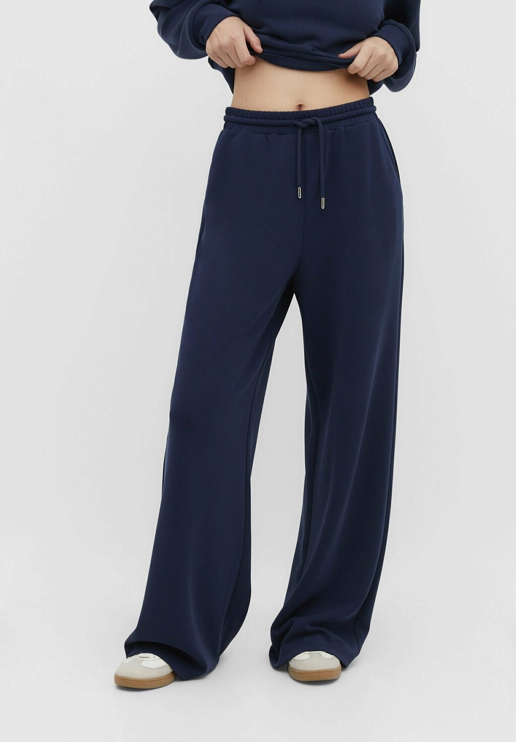 

Брюки спортивные Palazzo Stradivarius, цвет dark blue