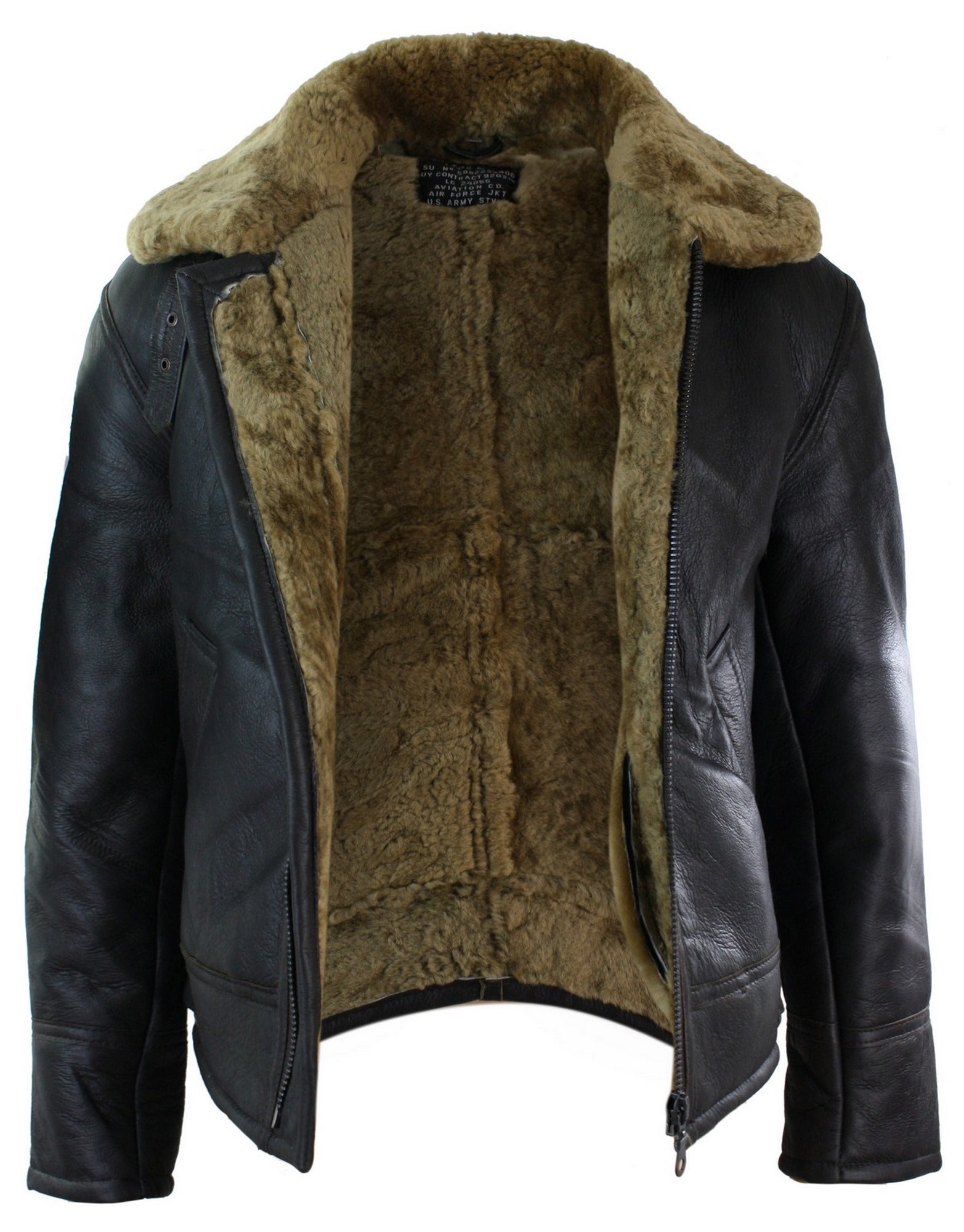 

Пилотная куртка из овчины Sherling Cream B3 TruClothing, Коричневый, Пилотная куртка из овчины Sherling Cream B3 TruClothing